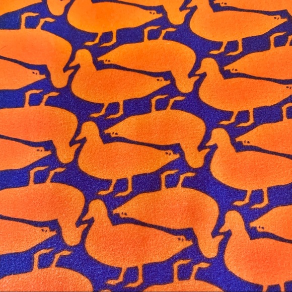 Women’s LuLaRoe Blue and Orange Duck Leggings OS - Picture 2 of 6